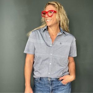 Ecovero Gray and White Stripe Stretch Shirt Heritage Slim Fit